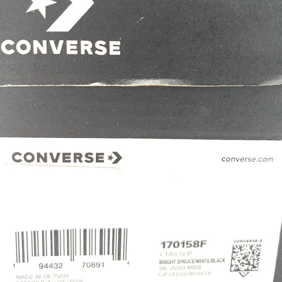 Converse Womens CTAS SLIP On Low Top Sneaker Blue Bright Spruce Size 6.5 170158F - Picture 11 of 11